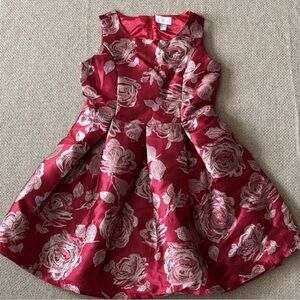 Children’s Place Dress Red Floral Party Special Occasion Size 14